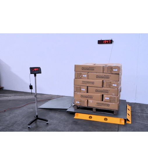 DIGIWEIGH 4' X 4' FLOOR SCALE WITH WIRELESS DUAL DISPLAY 